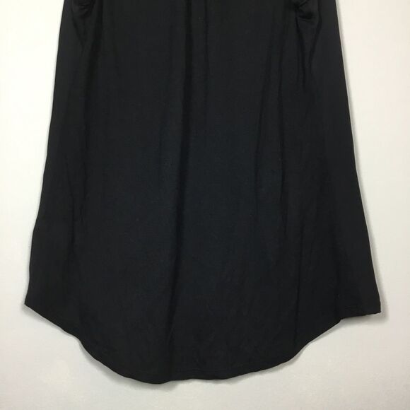 Classy black floaty tank with gold tone studs and front zipper closet staple S - Picture 5 of 7